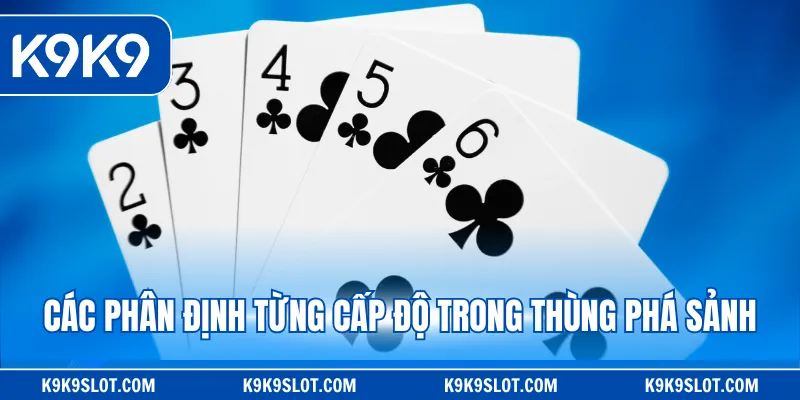 Các phân định từng cấp độ trong thùng phá sảnh
